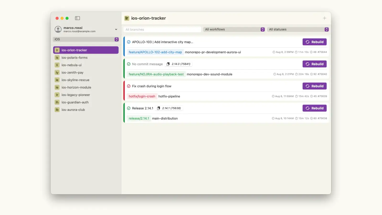 BitSlug: a native macOS client for Bitrise CI/CD
